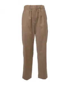 Фланелевые шерстяные брюки прямого кроя. Weekend Max Mara, коричневый