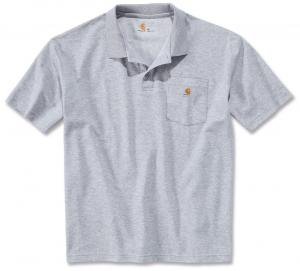 Футболка Carhartt Contractors Work Pocket Polo Shirt, светло-серый