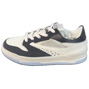 Женские противоскользящие износостойкие низкие кеды для скейтбординга бело-черные Erke, Микрокристаллический Белый/Глубокий Черный