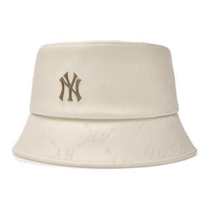 MLB Хлопковая кожаная шляпа-ведро унисекс экрю, Ecru