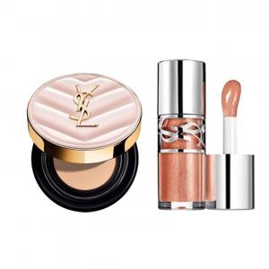 Пудра-подушечка для губ Bouncy Lip Freeze, легко растушевывается, 6 мл + 12 г SAINT LAURENT