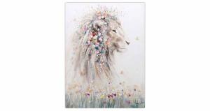 Акриловая картина ручной работы KUNSTLOFT König der Savanne цвет multicolor/taupe