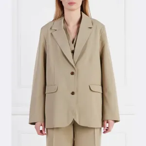 Элегантный пиджак свободного кроя Samsøe Samsøe, хаки