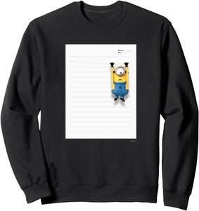 Толстовка с надписью Блокнот миньона Minions, черный
