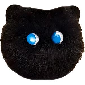 Очаровательный котенок эльф брелок кукла плюшевый кулон высота 7см ROUERXIONG, синий/черный