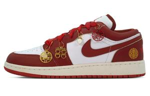 Jordan Эйр 1 винтажные баскетбольные кроссовки женские низкие красные белые золотые, цвет White Gold Red