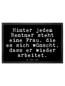 Коврик для ног Mr. & Mrs. Panda, черный