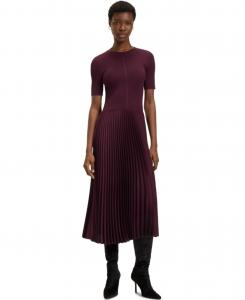 Женское платье из комбинированных материалов Hugo Boss, Purple