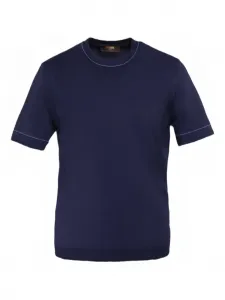 Футболка с короткими рукавами и круглым вырезом Moorer, синий