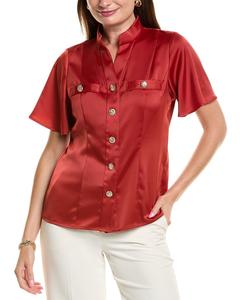 Anne Klein Блузка с атласными рукавами-крылышками, красный