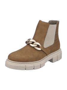 Ботинки женские челси Rieker Chelsea с цепочкой, коричневый