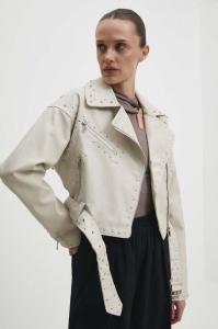 Кожаная куртка Answear Lab, бежевый