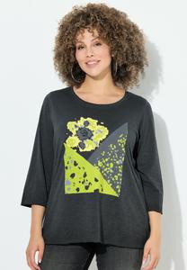 Топ Ulla Popken Long sleeved top, Black