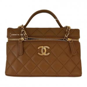 CHANEL Коричневая женская сумка из овчины