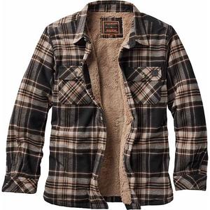 Мужская рубашка-куртка buck commander deerfield flannel с подкладкой berber Legendary Whitetails, Ponderosa Plaid