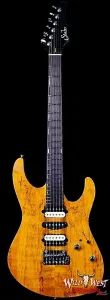 Suhr Custom Set Neck Modern HSH, верх из клена с прожилками, переключатель Blower, 24 лада из нержавеющей стали, цвет Tran Caramel с красной задней частью, вес 7,70 фунтов