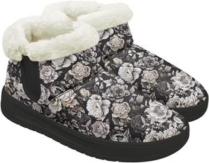 Женские зимние ботинки с искусственным мехом, короткие ботинки до щиколотки, теплые зимние повседневные обувь Fuojuvelie, Rose