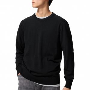 UNIQLO Трикотажный свитер мужской черный