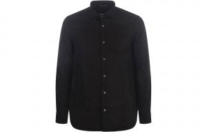 Рубашка с пуговицами и принтом All Over Monogram EMPORIO ARMANI, черный