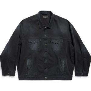 Джинсовая куртка унисекс черная Balenciaga, черный