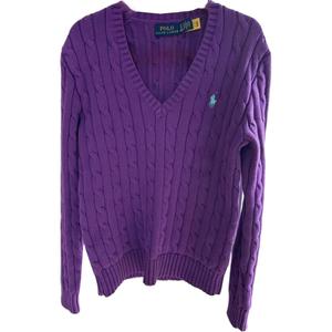 Трикотажная женская фиолетовая футболка Polo Ralph Lauren