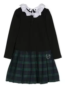 Платье с кристаллами и логотипом Monnalisa, черный