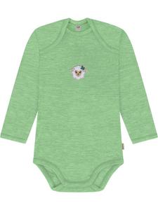 Normani Outdoor Sports Детский боди с длинными рукавами из мериносовой шерсти, Окленд, зеленый
