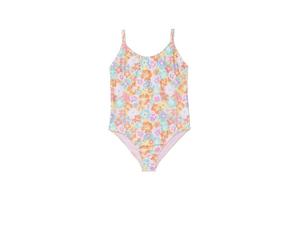 Детский слитный купальник Roxy, разноцветный, с цветочным принтом и эффектом заката, пляжный купальник ASM200