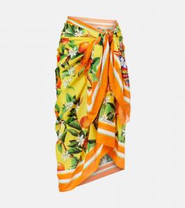 Печатная хлопковая пляжная накидка Dolce&Gabbana, Multi
