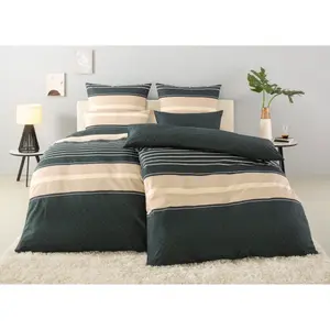 Мое домашнее постельное белье» размером в круг. 135x200 или 155x220 см", хлопковое постельное белье в полоску, современное постельное белье My Home, бежевый