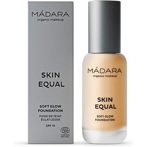 Жидкая основа для макияжа лица MÁDARA Skin Equal #40 Sand Organic Skincare Soft Glow Air Минеральная основа с гиалуроновой кислотой и регулируемым покрытием SPF15, 30 мл