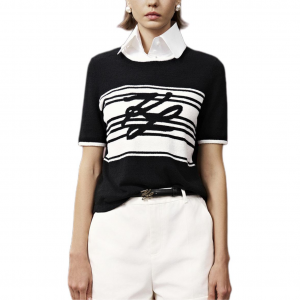 Трикотаж KARL LAGERFELD для женщин KARL LAGERFELD / Karl Lagerfeld Jeans, черный белый