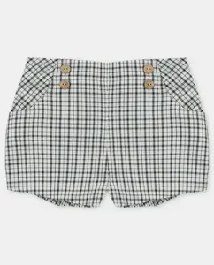 Детский бомбачо с мелким клетчатым узором в зеленом цвете Martín Aranda