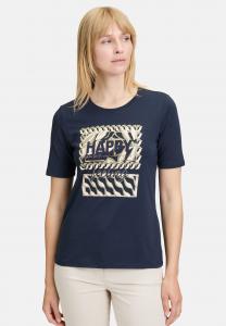 Футболка Betty Barclay MIT PLACEMENT, Patch Dark Blue/Beige/Blue