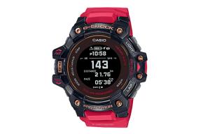CASIO Часы Men G-SQUAD Series Black Watch, Red Black Watch Dial