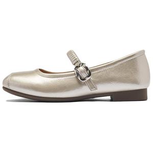 AGSDON Плоские туфли Мэри Джейн 2 см женские шампань, цвет Champagne