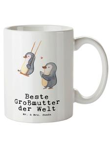 Кружка XL Penguin Лучшая бабушка на свете с ... белого цвета Mr. & Mrs. Panda