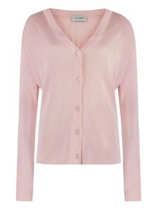 Кардиган в рубчик на пуговицах St. John, розовый