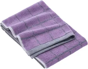 Полотенце Esprit "Кубик Меланжа", (2 шт.), в клетчатом дизайне 50х100 см (2 шт.), темно-сиреневый