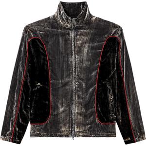 DIESEL Жакет из велюра с бархатистой отделкой, Black