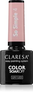 Гибридный лак для ногтей Claresa SoakOff UV/LED Color So Simple, 4 5 g