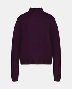 Женский однотонный свитер с высоким воротником Easy Wear, фиолетовый