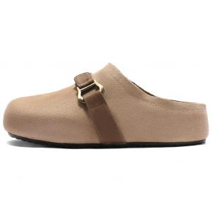 Senda Женские домашние тапочки с закрытым носком на резиновой подошве, бесшумные и устойчивые к истиранию, абрикосовые, цвет Apricot