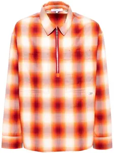 Клетчатая рубашка Maison Kitsuné, оранжевый