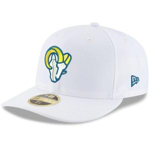 Мужская облегающая шляпа New Era White Los Angeles Rams с альтернативным логотипом Omaha Low Profile 59FIFTY
