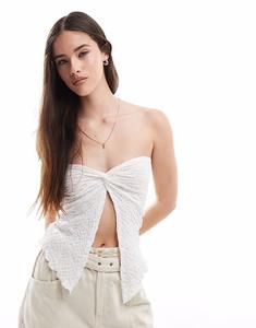 Топ-труба Cotton On Stacey Twist Front белого цвета Cotton:On