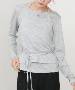 Топ с завязками на шее