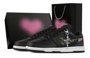 Big Secret Love, Heart Box устойчивые к истиранию дышащие низкие кроссовки для скейтбординга мужские Nike, черный/синий