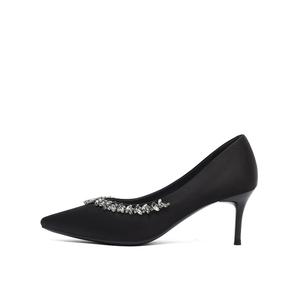 DAPHNE Туфли на высоком тонком каблуке женские, черные