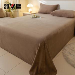 Yalu Комплект постельного белья из велюра (простыня 180х230 см, 2 наволочки), цвет Moka Brown